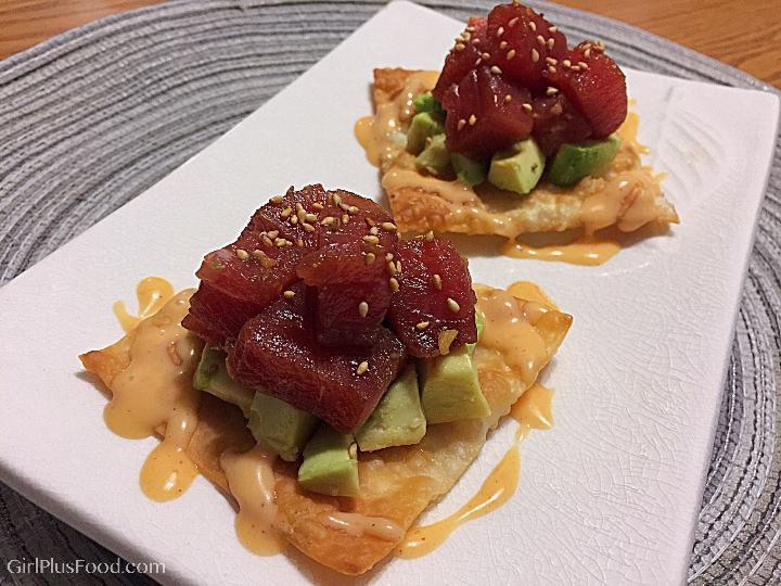 Ahi-Tuna & Avocado Wonton Crisps